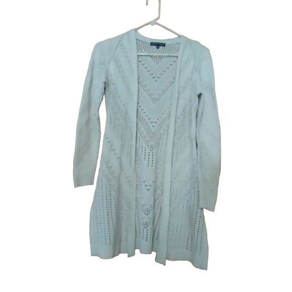 Love Ellie Women's Small Beige Open Front Knit Cardigan Duster Long Sleeve - Picture 1 of 4